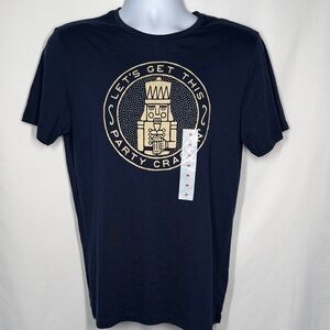 💜3/$15 Old Navy Let’s Get This Party Crackin’ Men’s Navy T-shirt NEW